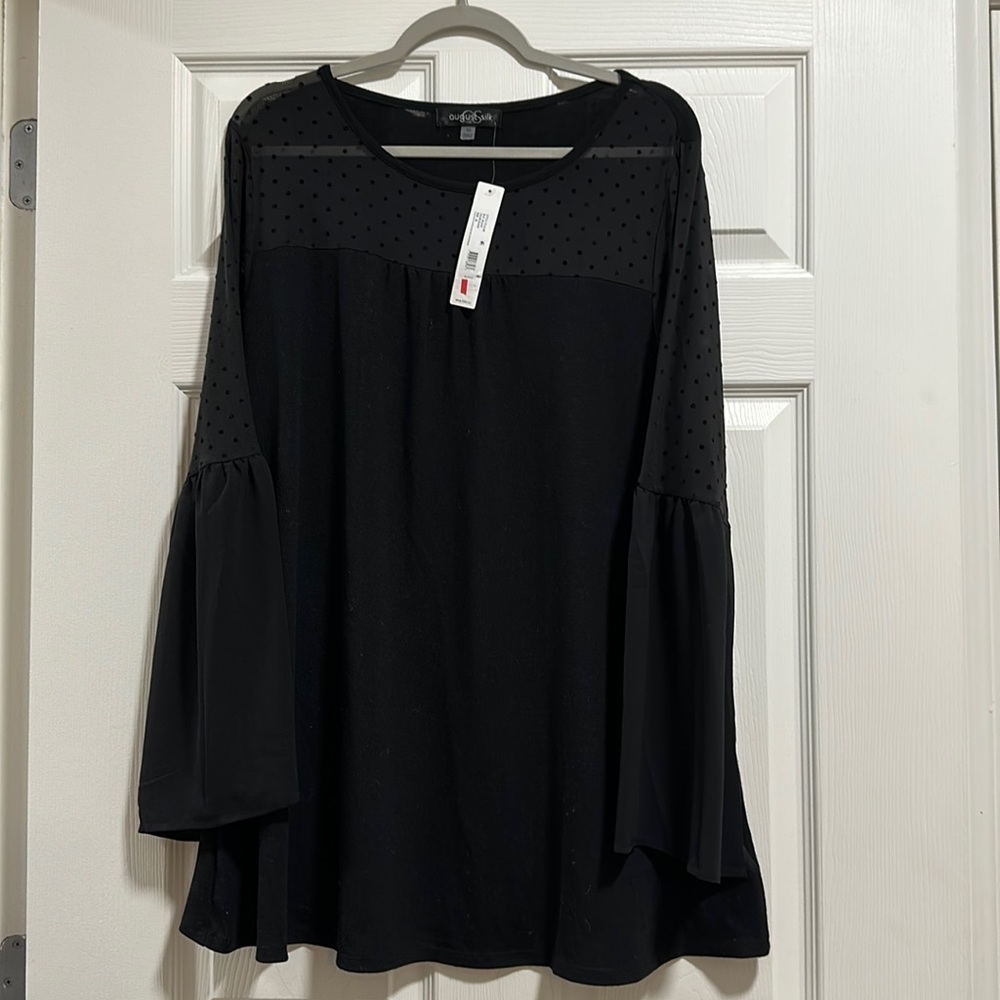 New with tags! Lightweight shirt with sheer sleeves! Size xl